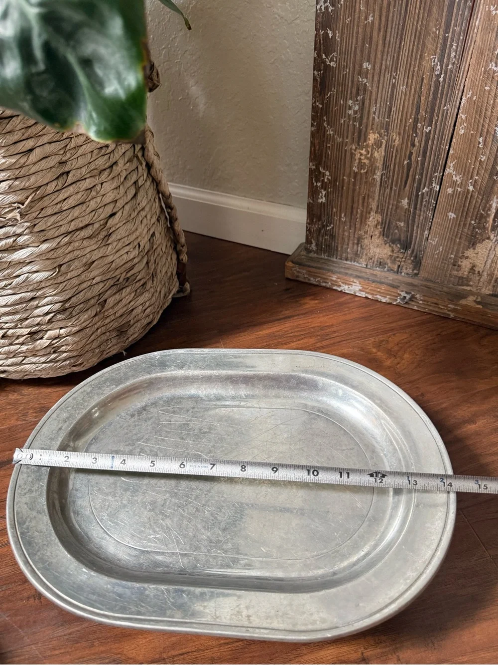 Vintage Wilton Columbia PA Cast Aluminum Oval Serving Platter 1972 USA RWP